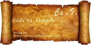 Csóti Ildikó névjegykártya