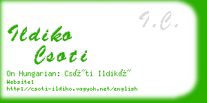 ildiko csoti business card